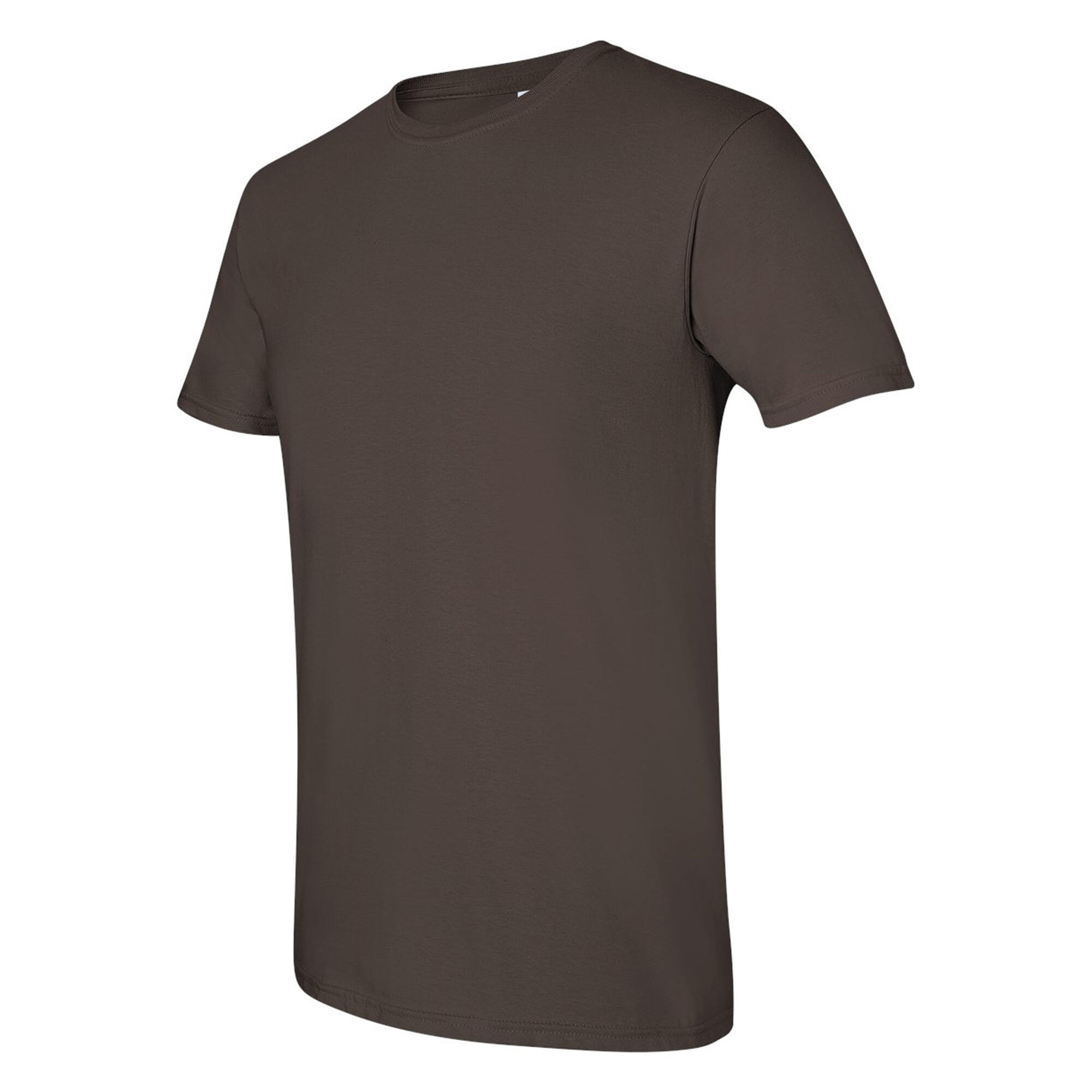 Mens SoftStyle Ringspun TShirt (Dark Chocolate) 3/3