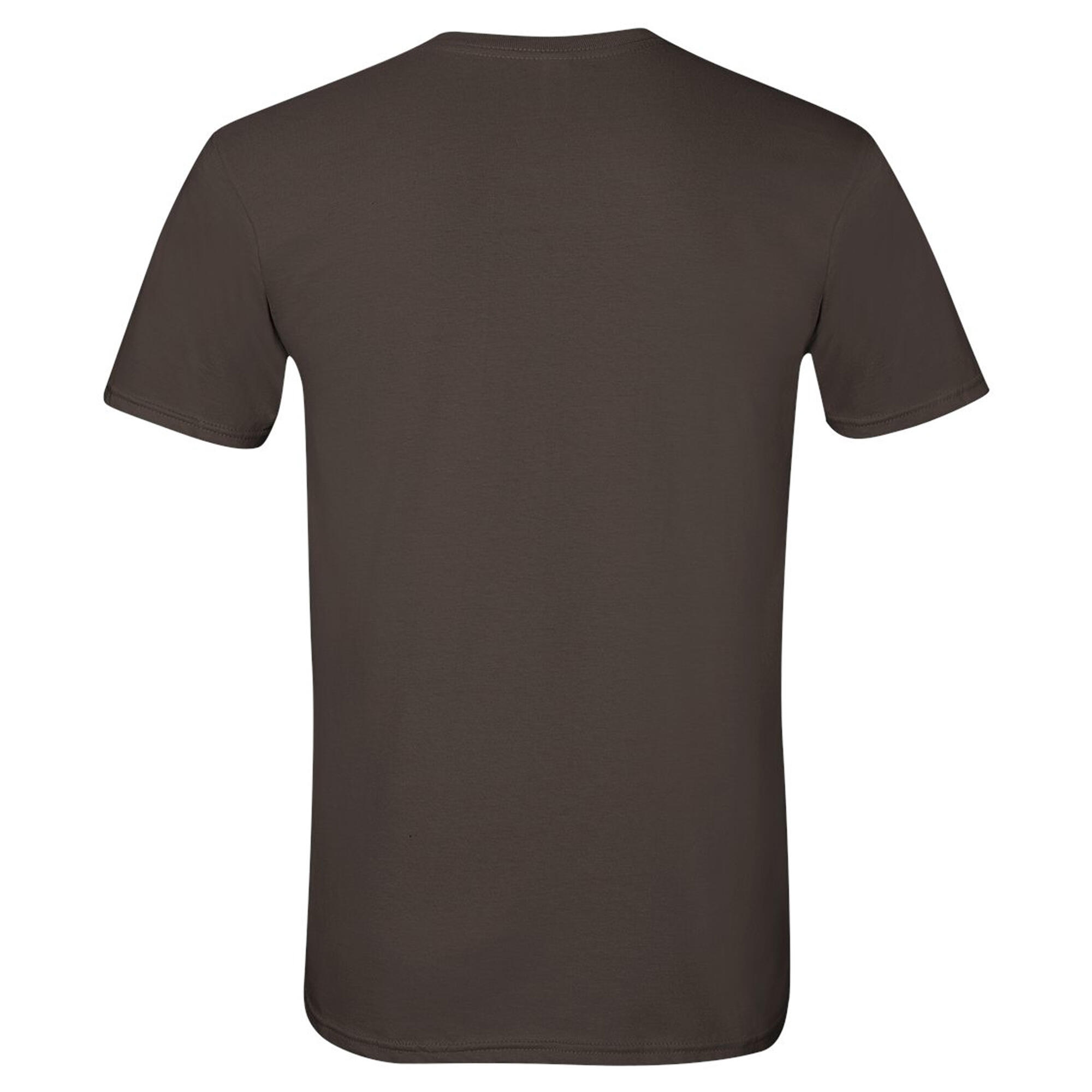 Mens SoftStyle Ringspun TShirt (Dark Chocolate) 2/3
