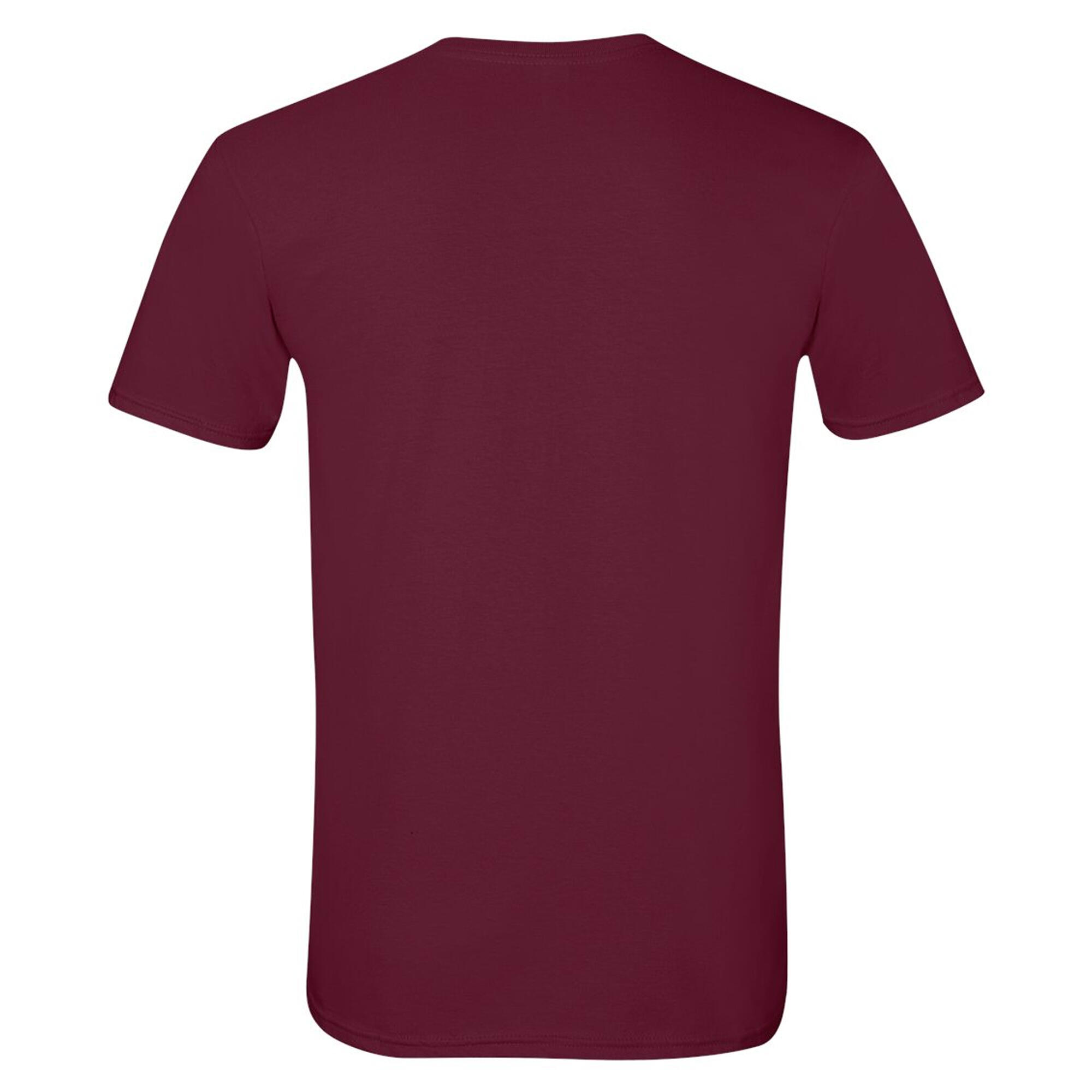 Mens SoftStyle Ringspun TShirt (Maroon) 2/3
