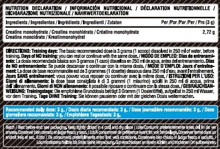 LIFE PRO CREATINE MONOHYDRATE 500G – Micronizado 200MESH, Potencia, Recuperación 2/5