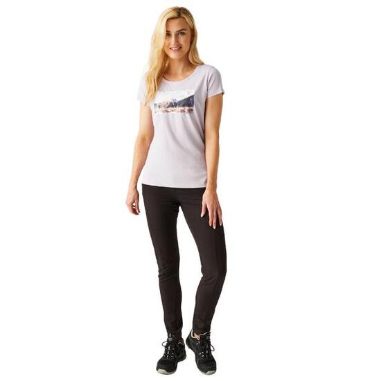 Tshirt Motif/style Montagne BREEZED Femme (Lilas Pâle)