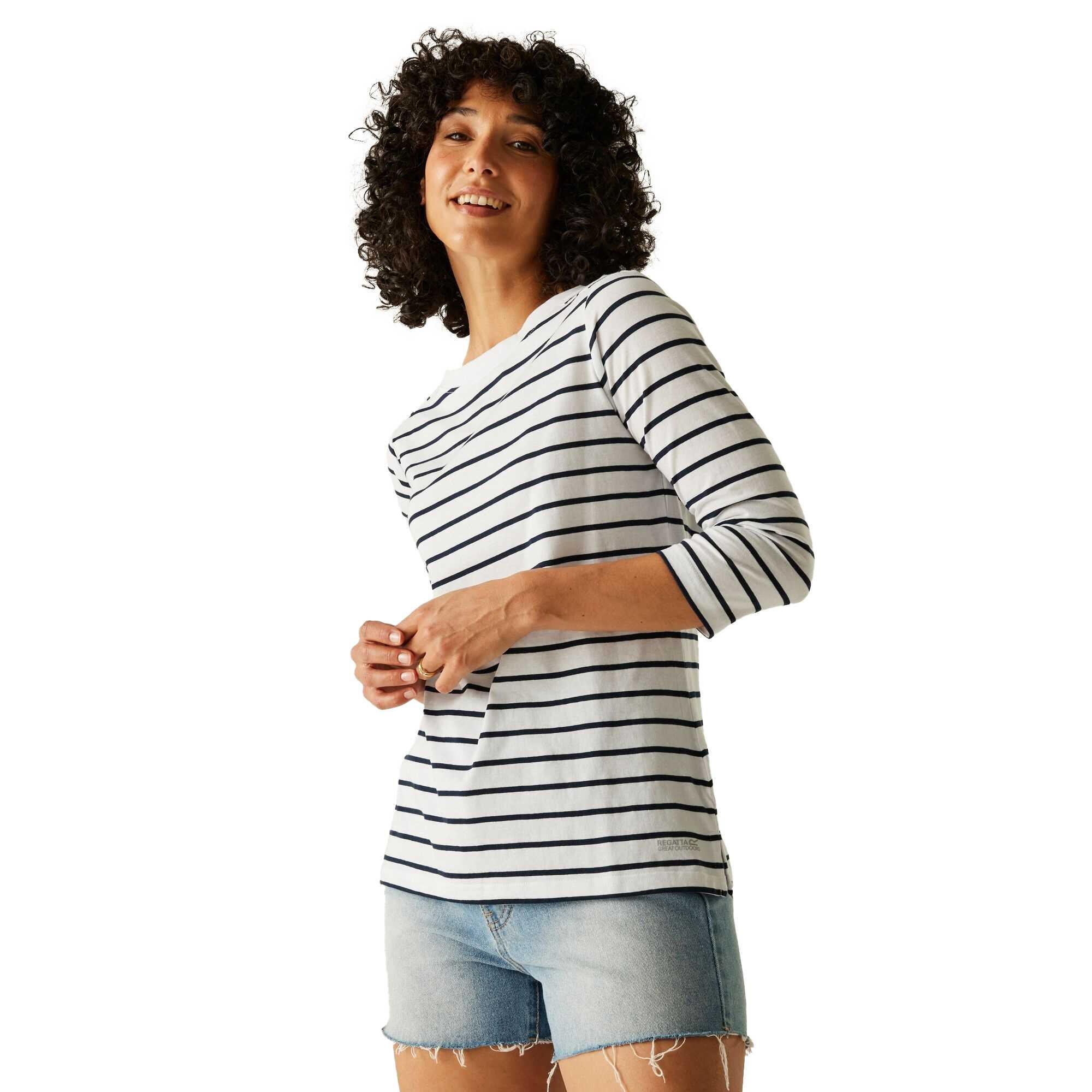 Tricou Drumeții În Natură Regatta Baylette II In Dungi Femei