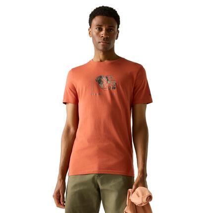 Tshirt Motif/style Montagne Et Courant BREEZED Homme (Brique)