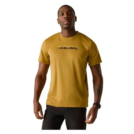 Tshirt Motif/style Montagne FINGAL SLOGAN Homme (Marron Bois)