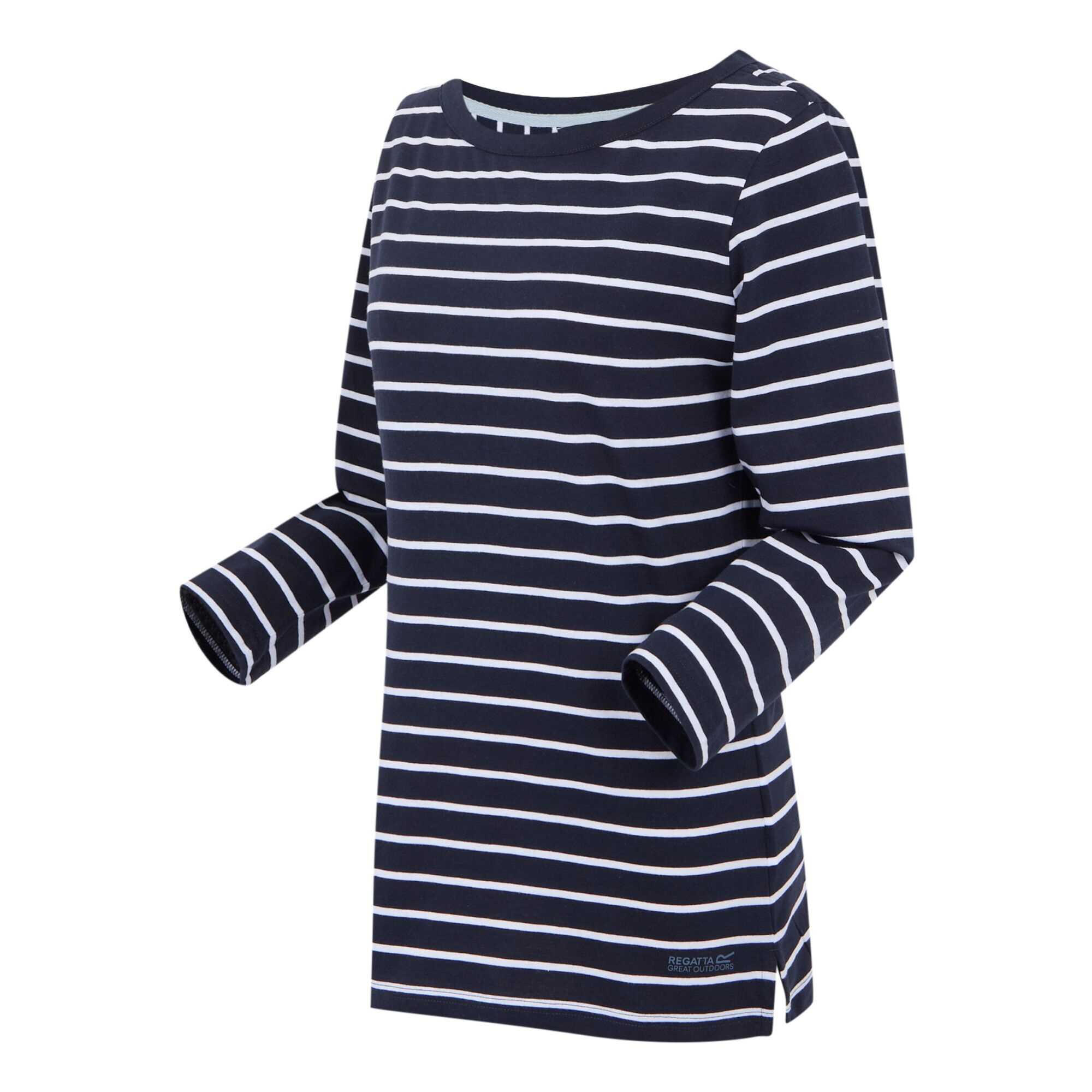 Dames Baylette II Gestreept Tshirt (Marine, Wit) 4/5