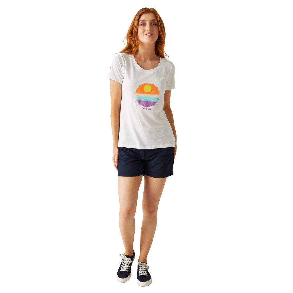 Womens/Ladies Filandra VIII Sun TShirt (White)