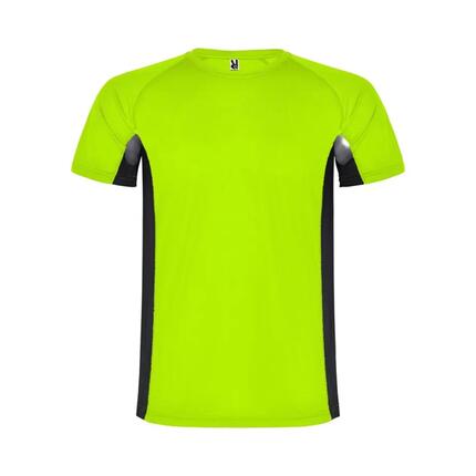 Tshirt SHANGHAI Homme (Jaune Fluo / Noir Uni)
