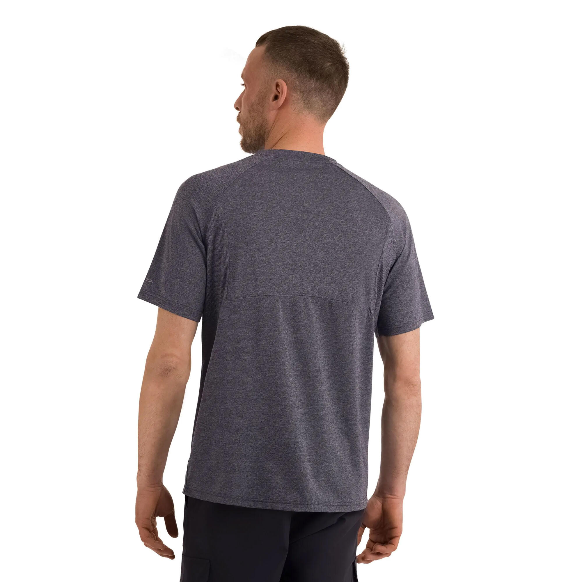 Tshirt Uni Manches Courtes CONALL Homme (Bleu Marine Chiné) 4/5