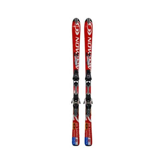 RECONDITIONNE - Ski Junior Salomon Equipe 8t/10t + Fixations