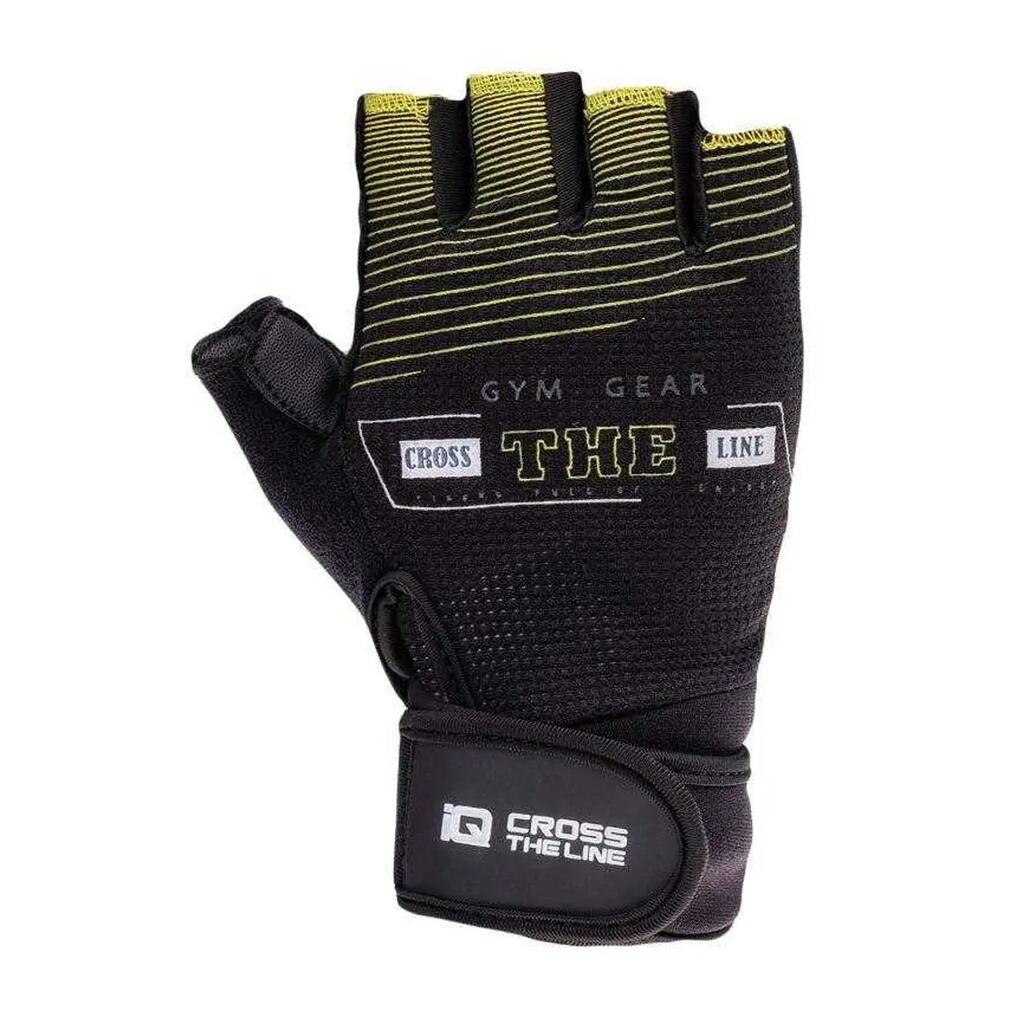 Louise Fingerless Training Gloves (Black/Yellow)