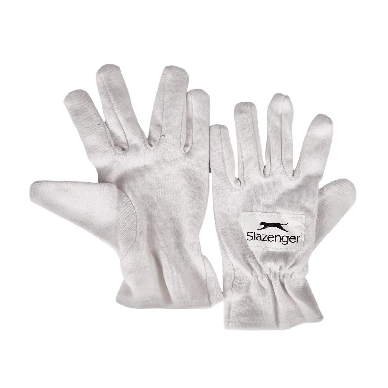 Bambini Cotone Logo Cricket Guanto Slazenger Bianco 2/4