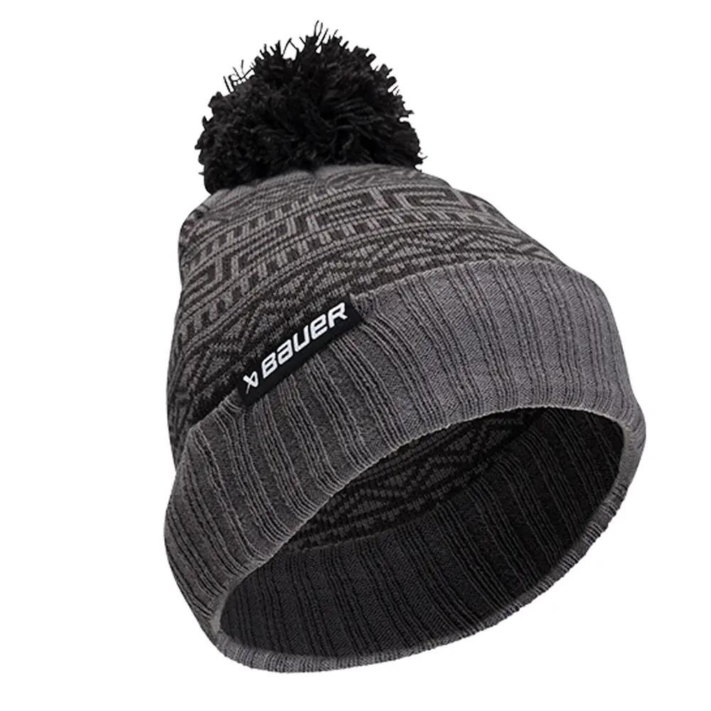 Unisex Adult New Era Monogram Intarsia Beanie (Grey)