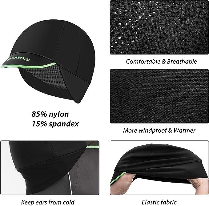 ROCKBROS Radmütze Fahrradkappe Mütze unter Helm Outdoorsport 4/4