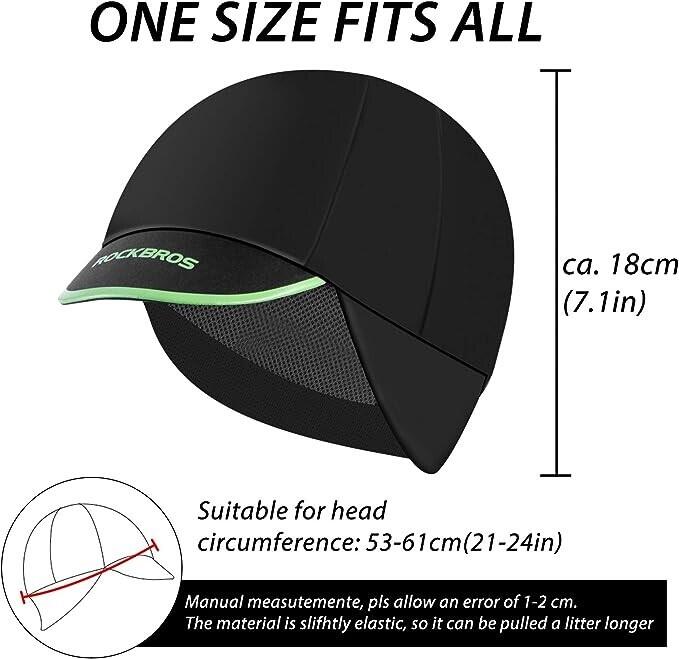 ROCKBROS Radmütze Fahrradkappe Mütze unter Helm Outdoorsport 3/4