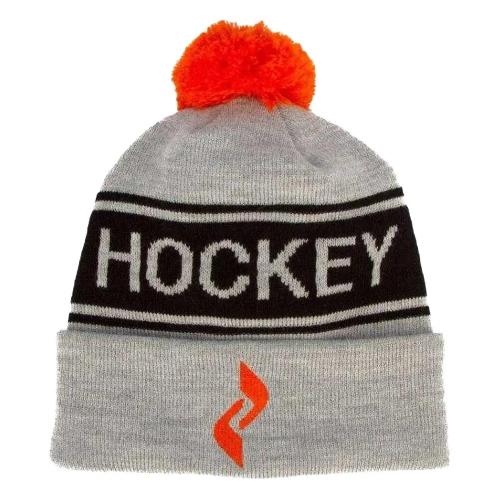 Unisex Adult Hockey Beanie (Grey/Orange)