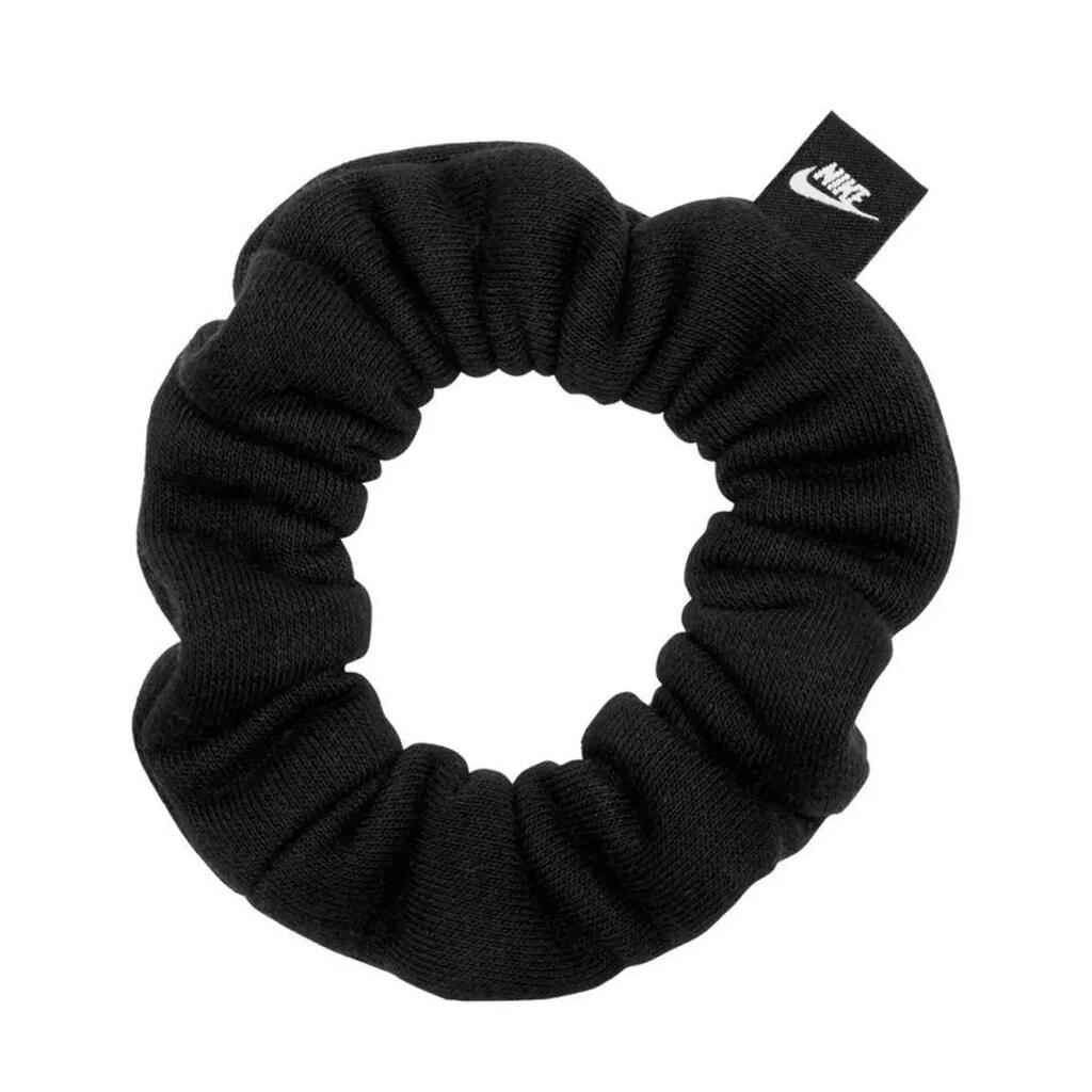 Club Gathered Fleece Hair Tie (Black)