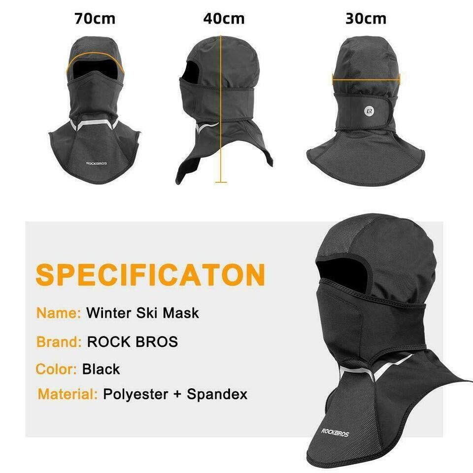 ROCKBROS Sturmhaube Balaclava Fahrradmask Halswärmer 4/6