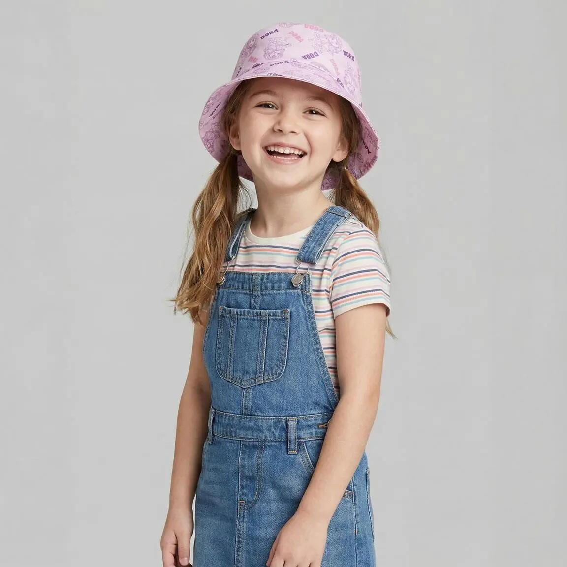 Chapéu de pescador infantil Dora Rosa Claro 6/7