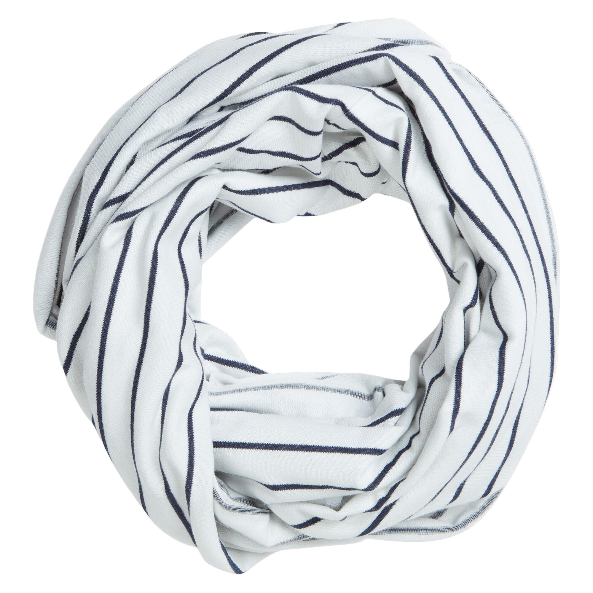 Snood Motif/style À Rayures INFINITY Adulte (Blanc / Bleu Marine) 2/4