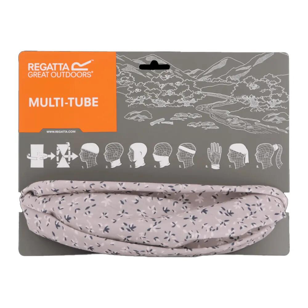 Bufanda Multitube II Diseño Impreso Polvo Lila, Pétalo 3/4