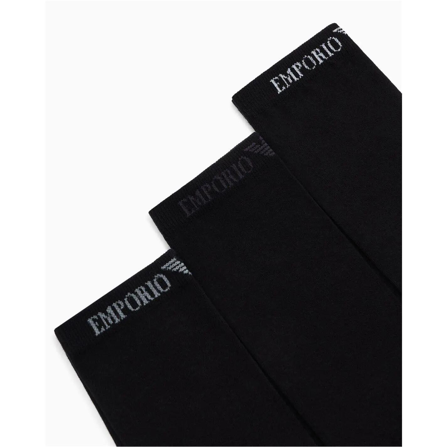 Socken für , Baumwollmischung (3erPack) Herren Schwarz 3/4