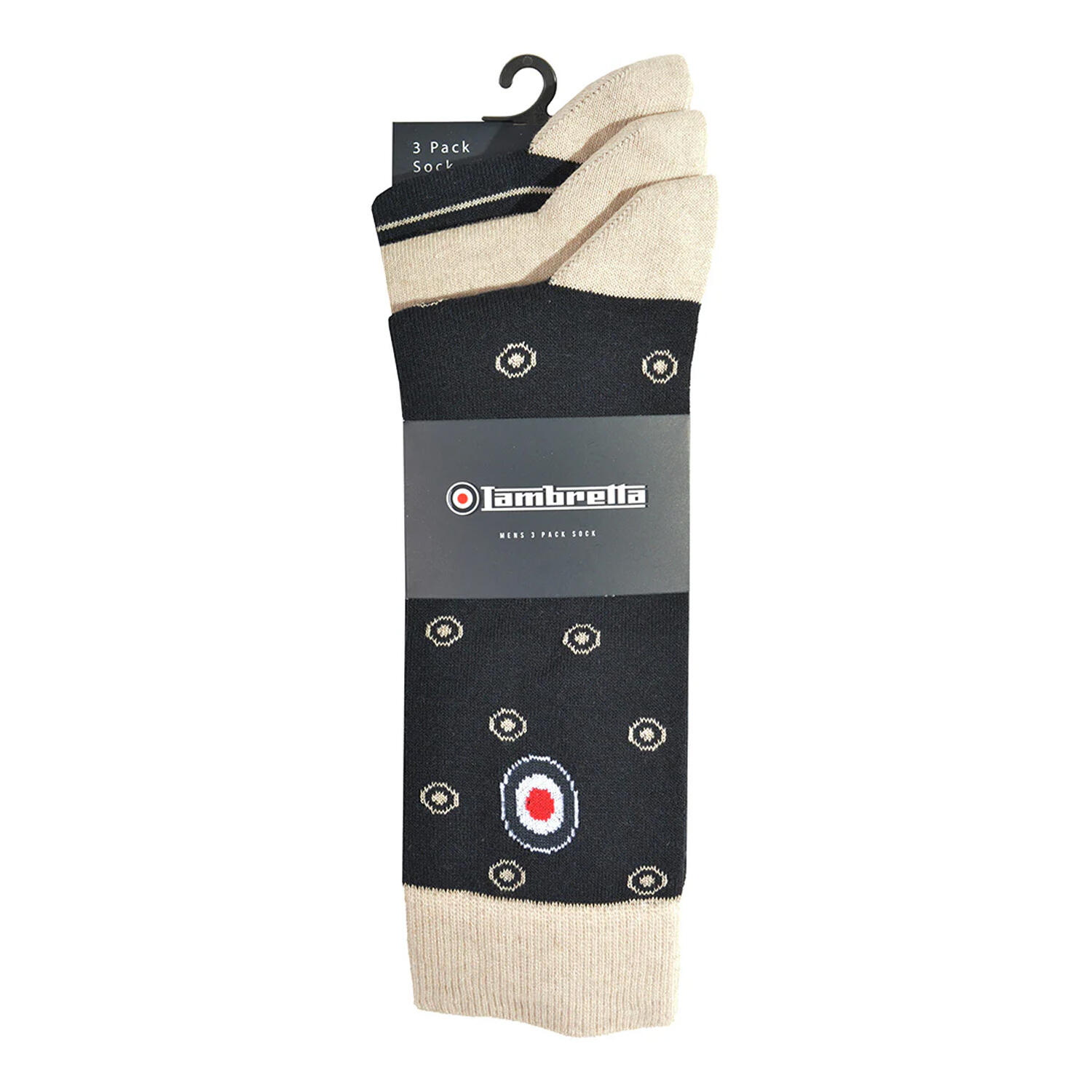Socken für (3erPack) Herren Dunkles Marineblau/Steinfarben 2/2