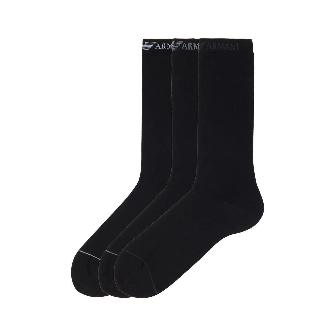 Socken für , Baumwollmischung (3erPack) Herren Schwarz 2/4