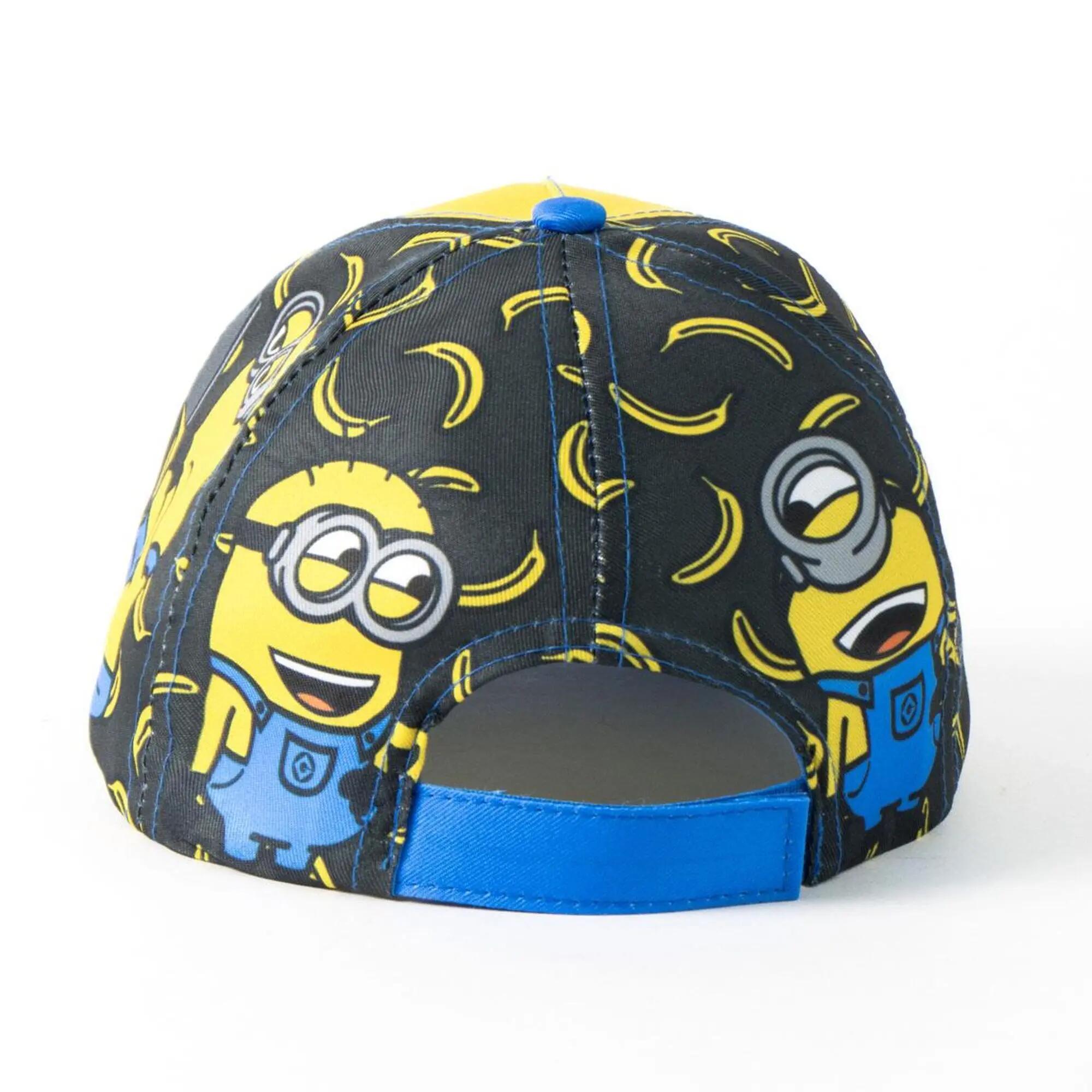 Boné Infantil de Viseira Curva Minions com Ajuste Trasero Amarilla e Azul 2/6