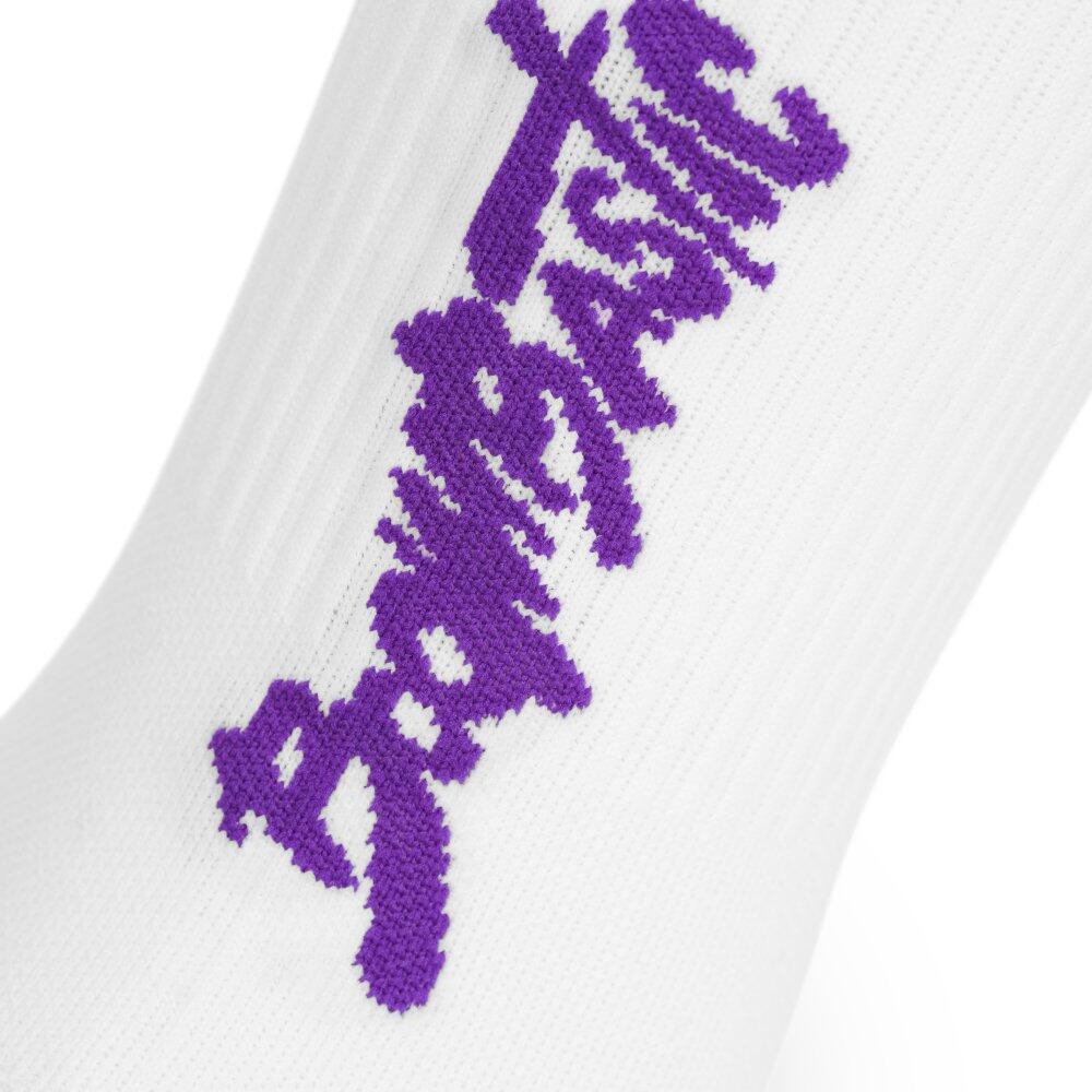Meias de cano médio Boombastic Homem e mulher BBC Amp White Branco 3/6