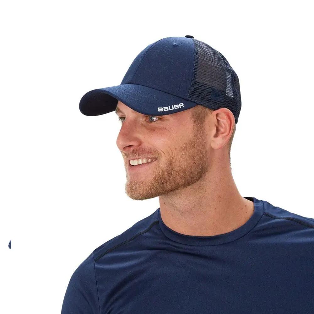 Cappellino Da Camionista Nuova Era Bauer 39Thirty Team Blu Navy 2/2