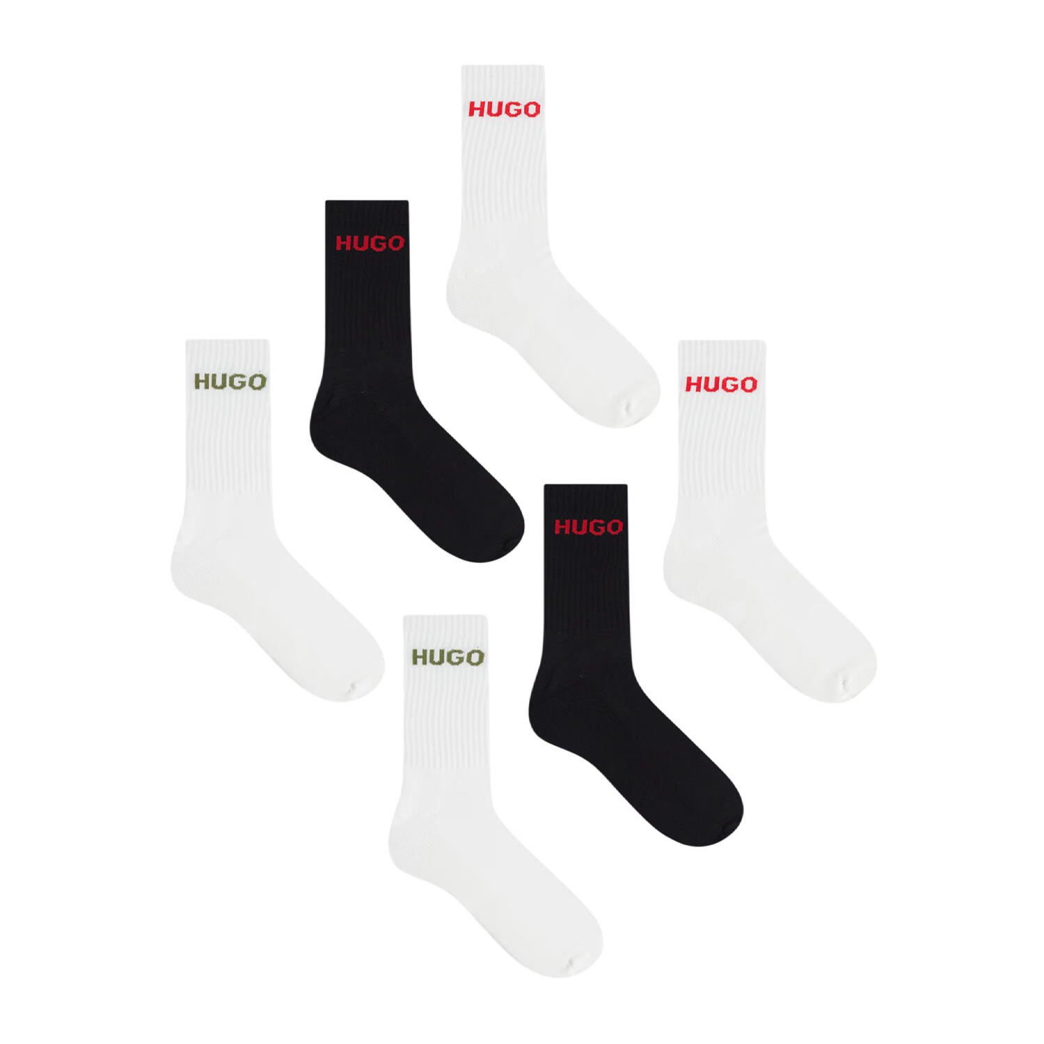 Lot De 6 Chaussettes Homme (Noir / Blanc) 2/3