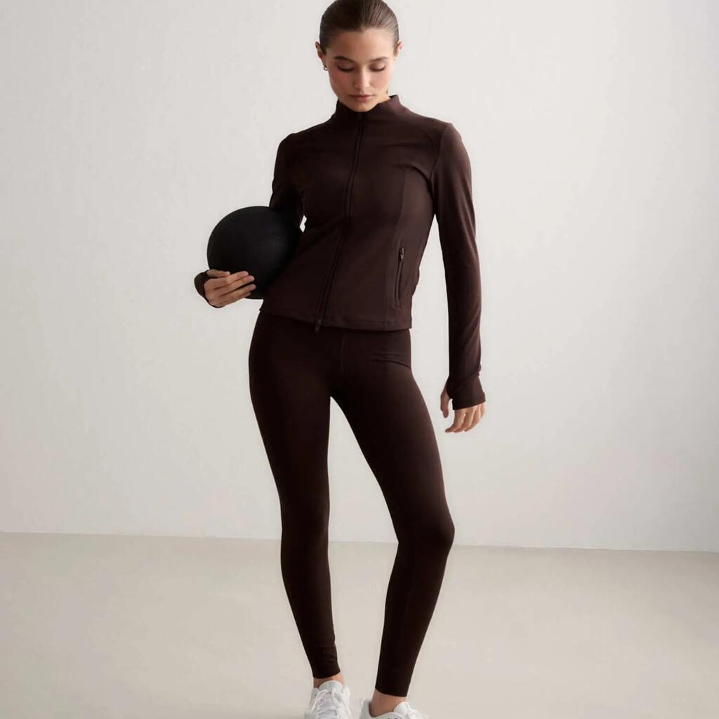 Women's Tights High-Waisted Moisture-Wicking Squat Proof Sense Tall Brown