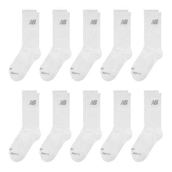 Lot De 10 Chaussettes Motif/style Logo Adulte (Blanc)