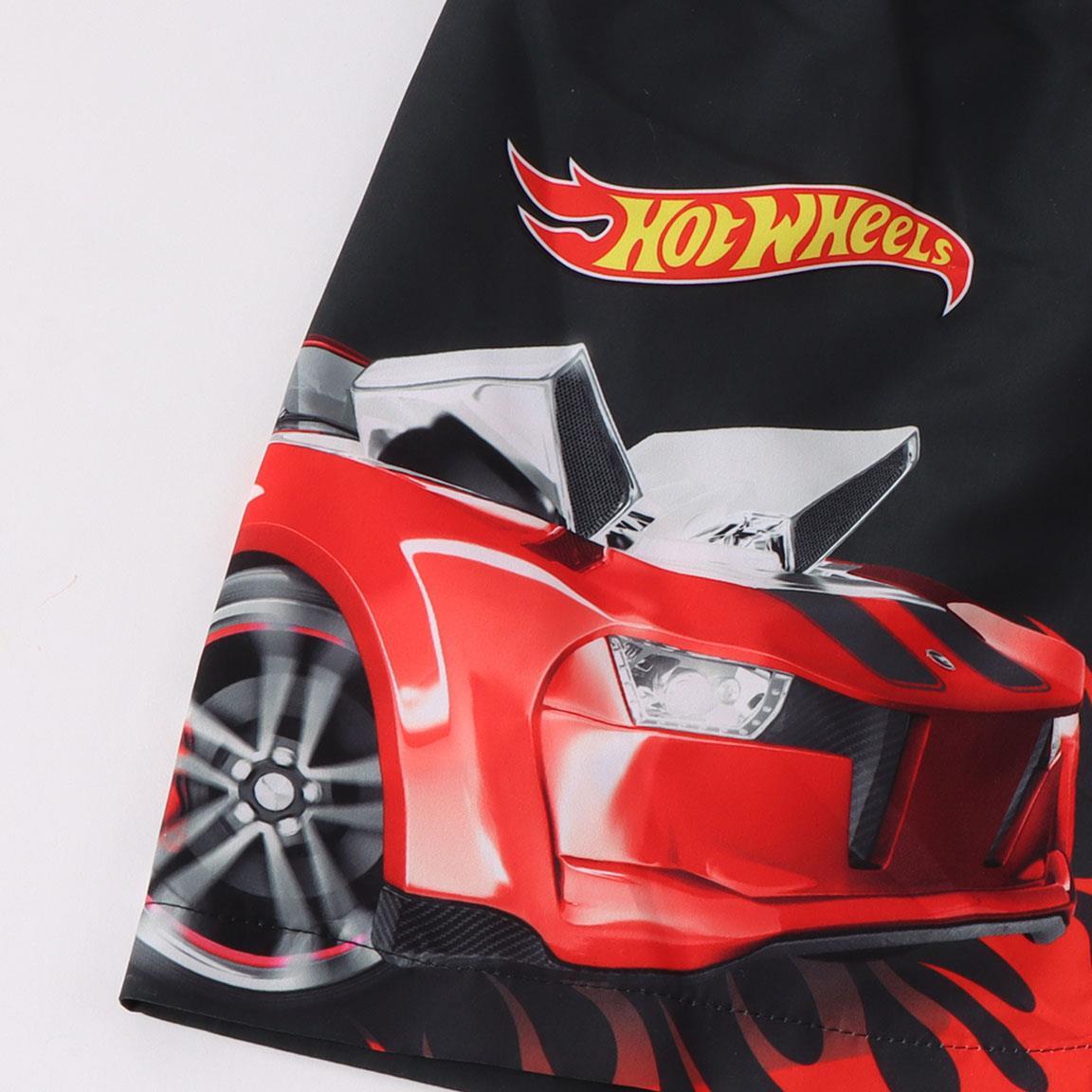Bermuda de Baño Infantil Hot Wheels con Estampado de Llamas Negra 3/4