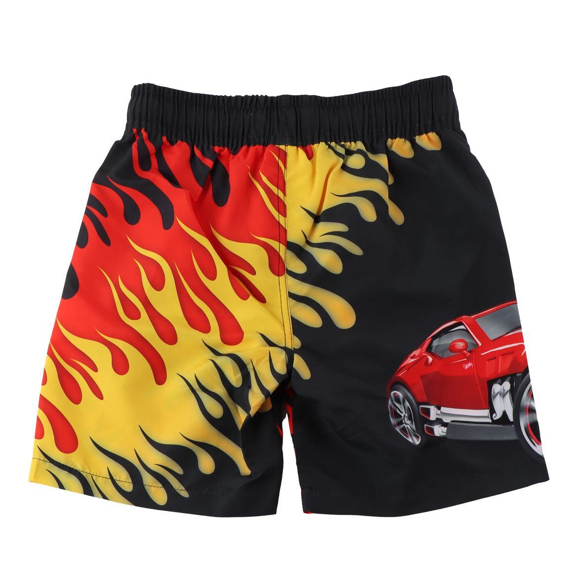 Bermuda de Baño Infantil Hot Wheels con Estampado de Llamas Negra 2/4