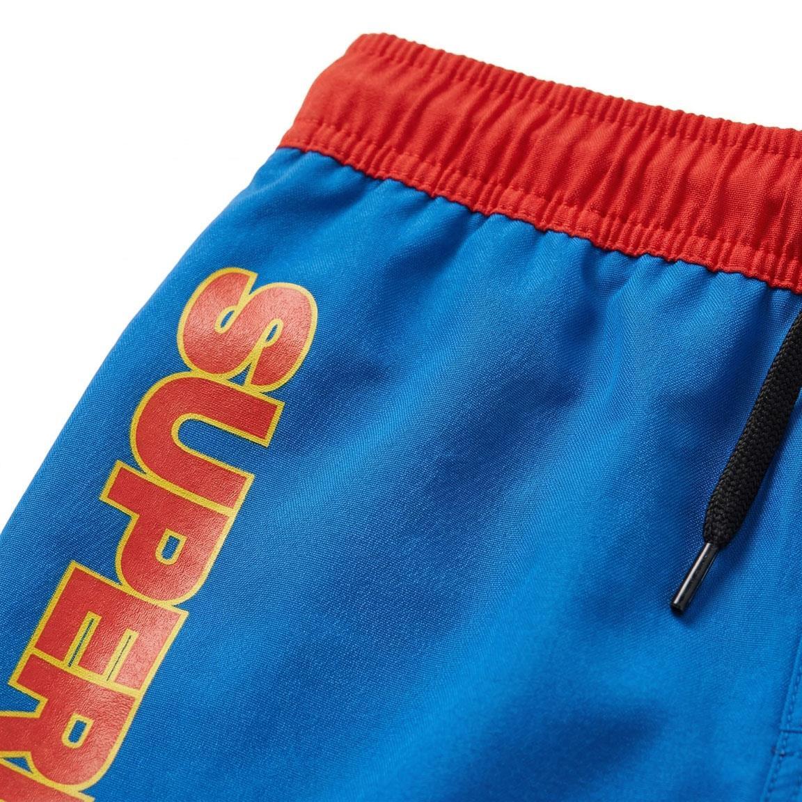 Bermuda de Baño Infantil Superman de Poliéster con Cordón Azul Royal 3/6