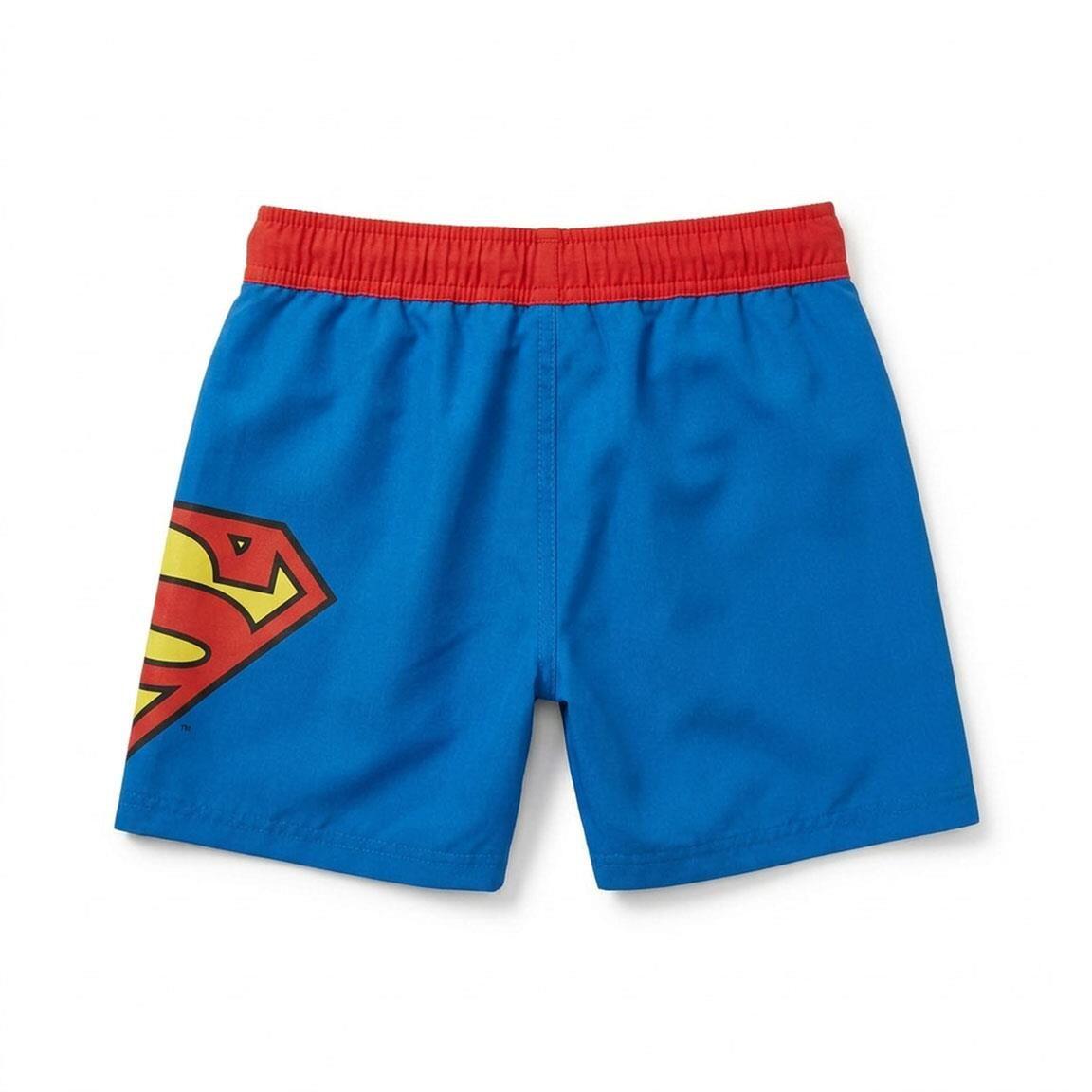 Bermuda de Baño Infantil Superman de Poliéster con Cordón Azul Royal 2/6