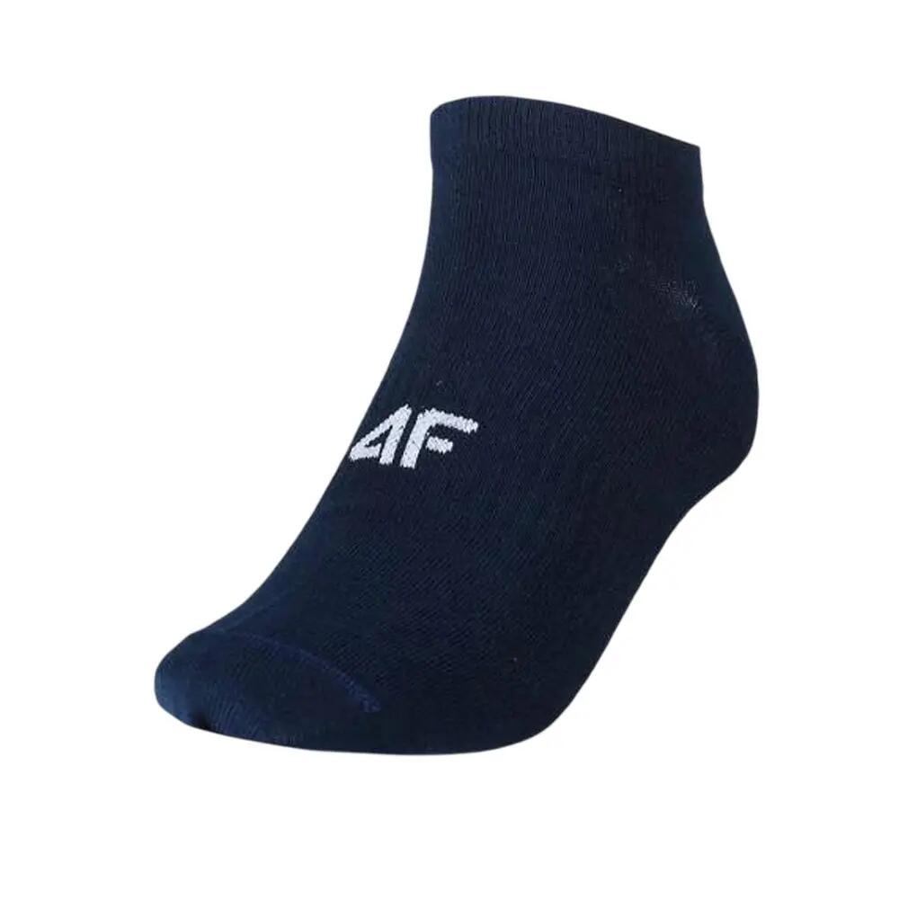 Enkelsokken met logo voor heren (Set van 3) (Wit/Navy/Grijs) 3/3
