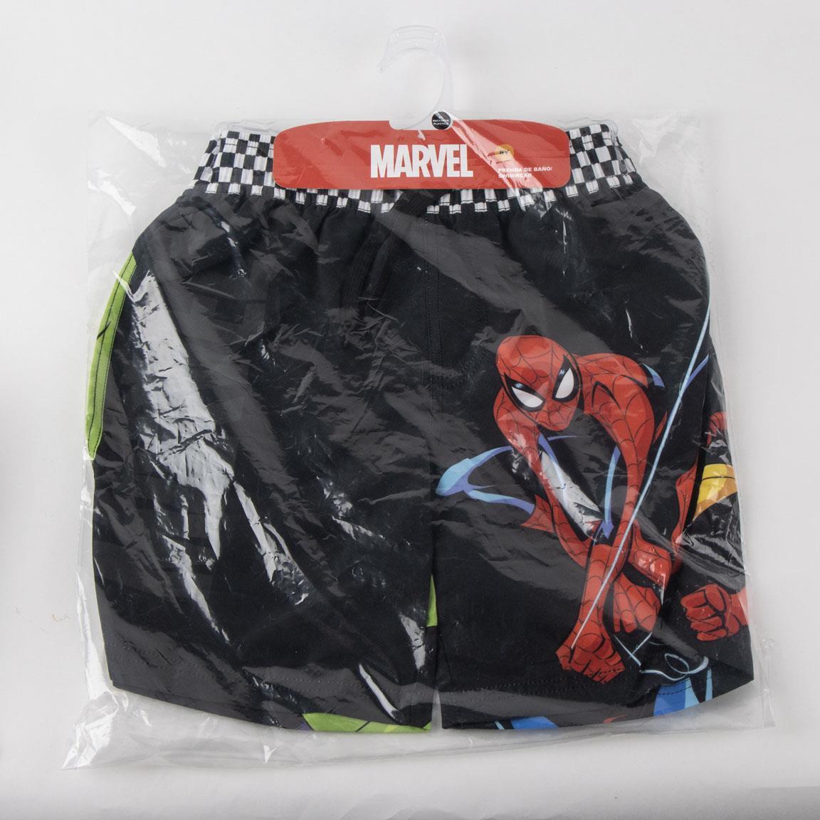 Bermuda de Baño Infantil Avengers con Cintura Elástica y Cordón Negra 4/4