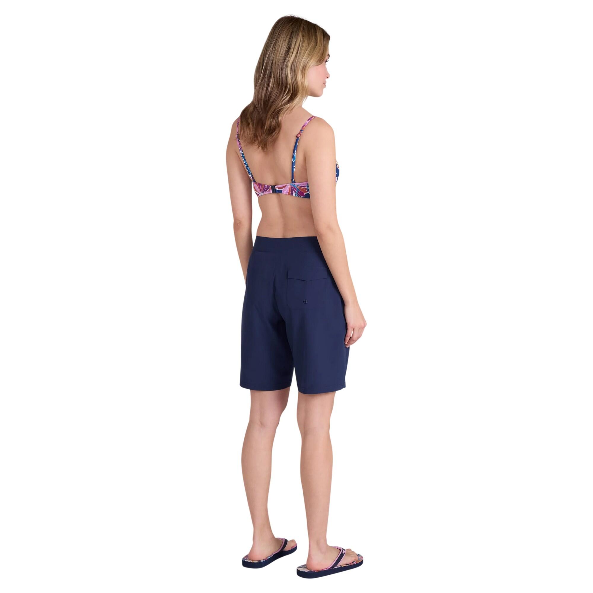 Womens/Ladies Nora Quick Dry Floral Board Shorts (Navy) 4/4