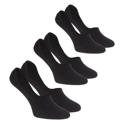 Heren footis noshow sokken (set van 3) (zwart)