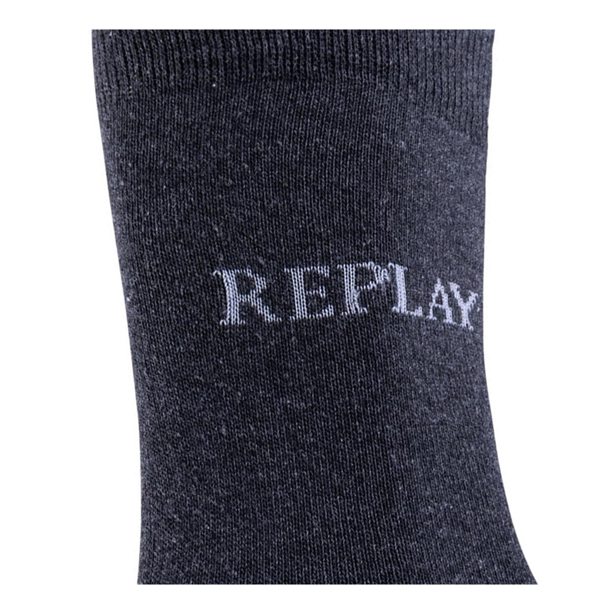 Chaussettes Motif/style Logo Adulte (Gris Foncé Chiné / Gris) 4/4