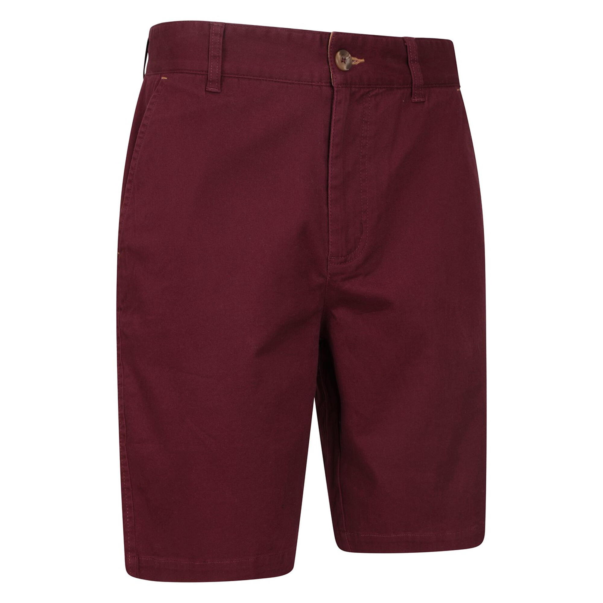 Mens Chino Shorts (Burgundy) 4/4