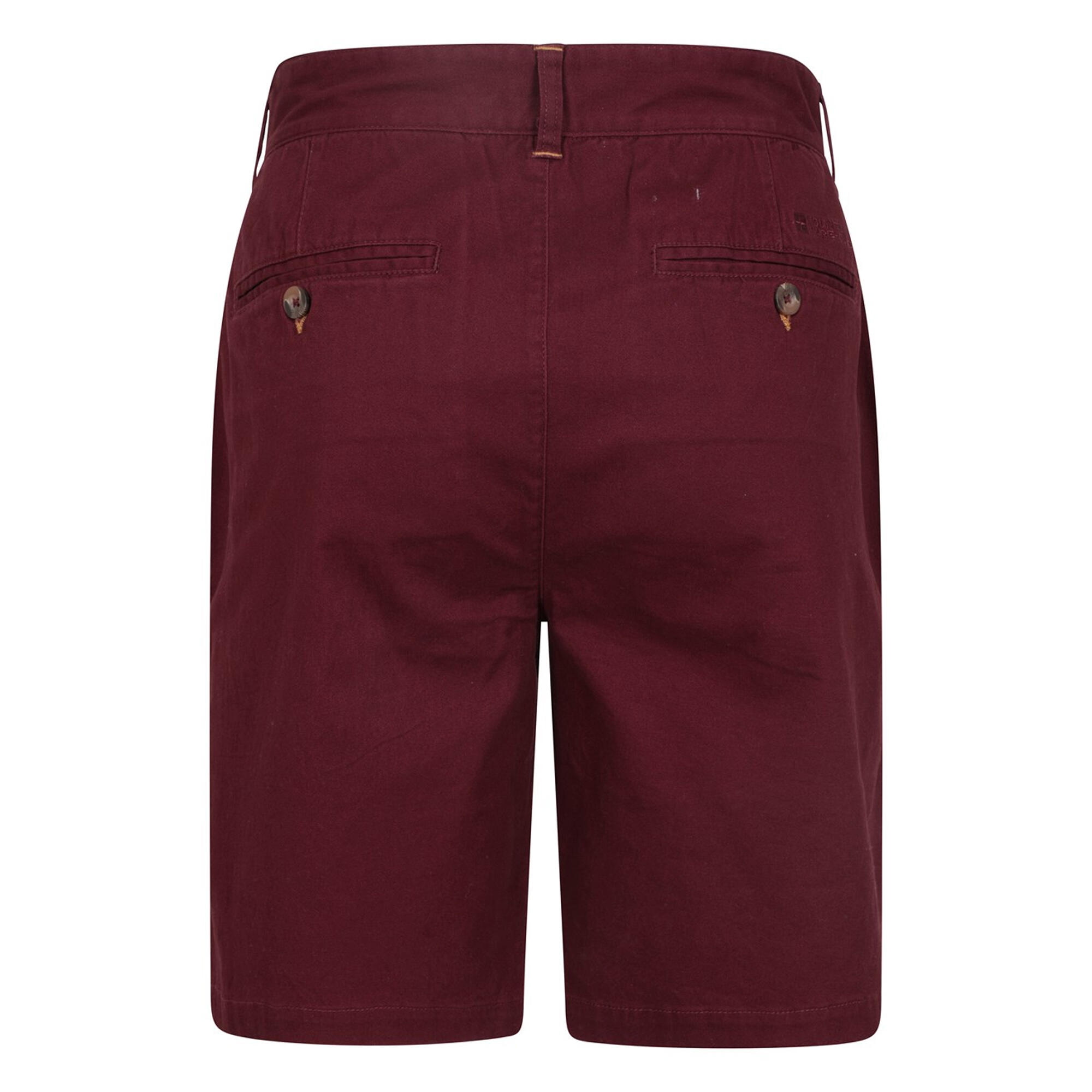 Mens Chino Shorts (Burgundy) 2/4
