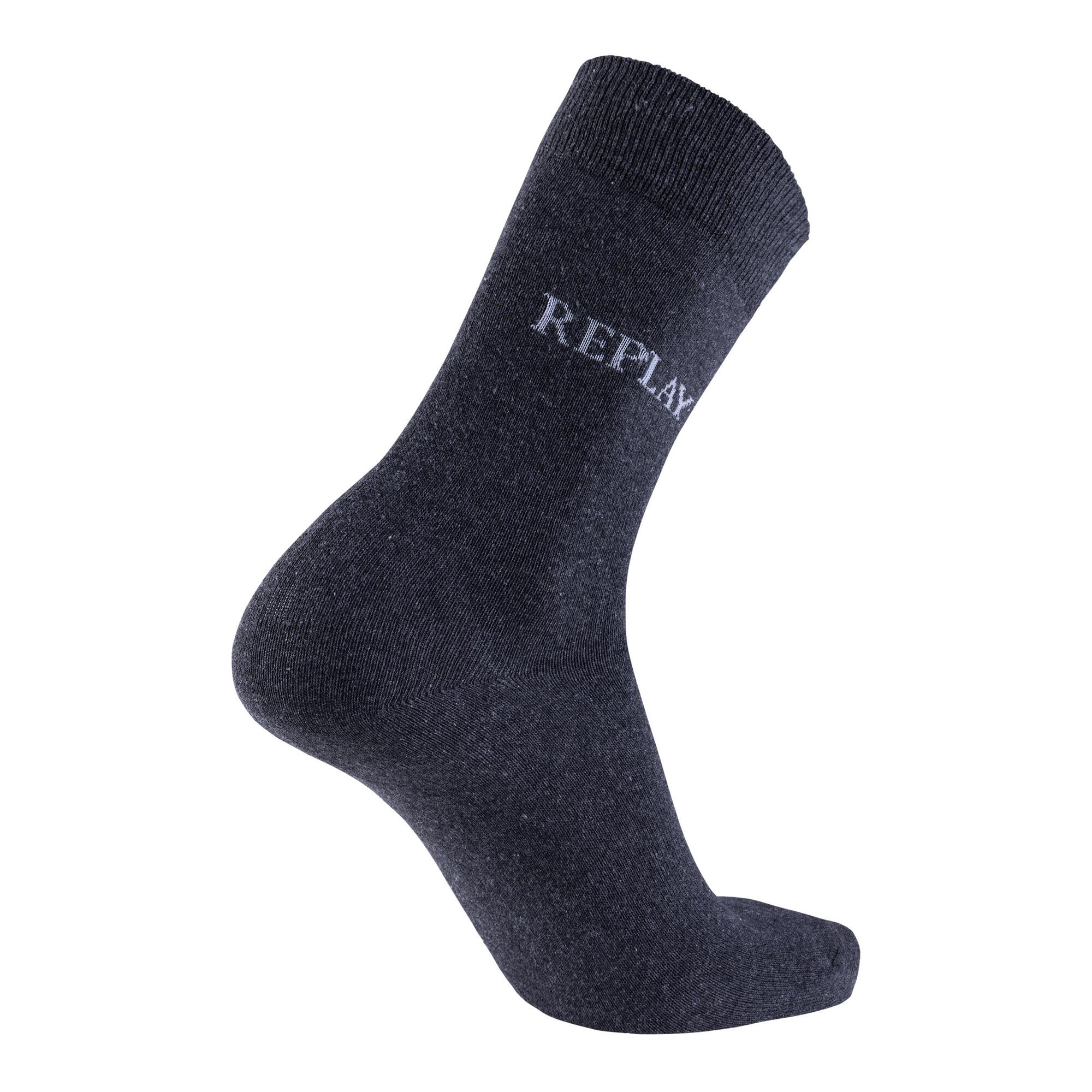 Chaussettes Motif/style Logo Adulte (Gris Foncé Chiné / Gris) 2/4