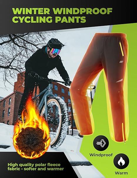 ROCKBROS Herren Winter-Fahrradhose winddicht 5/5