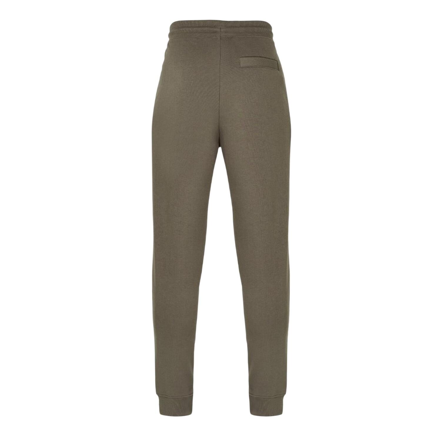 Mens Logo Cuffed Jogging Bottoms (Medium Grey) 3/4