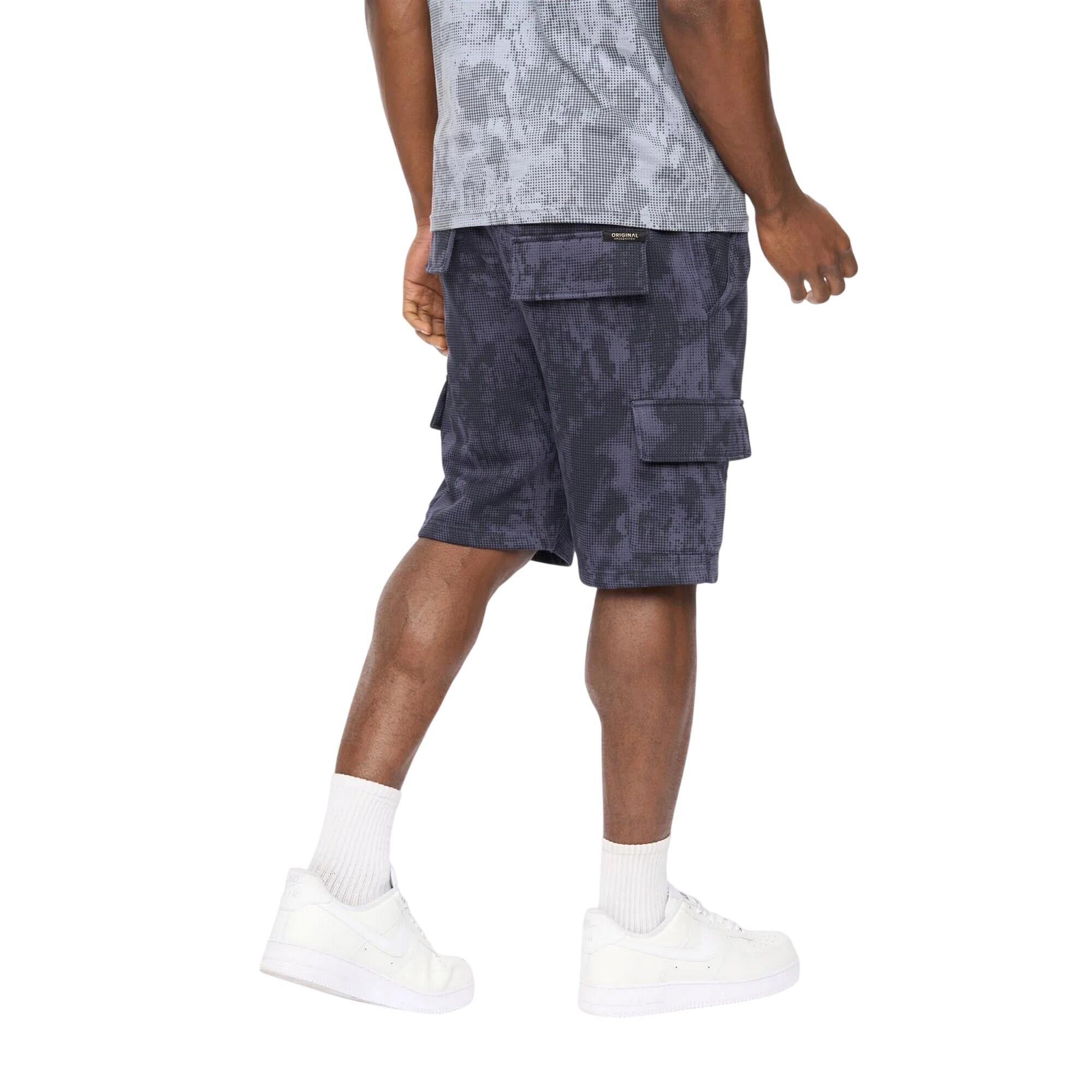 Mens Bardon Camo Cargo Shorts (Navy Camo) 3/3