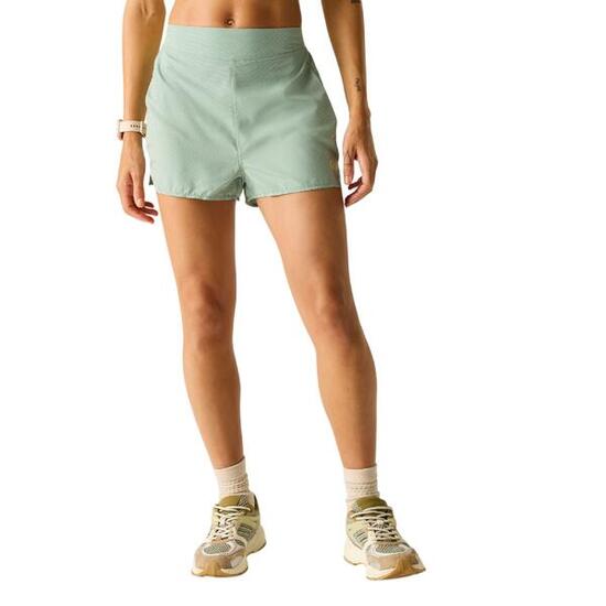 Short Uni À Taille Élastiquée OFF TRAIL Femme (Vert Pâle / Jaune Clair)