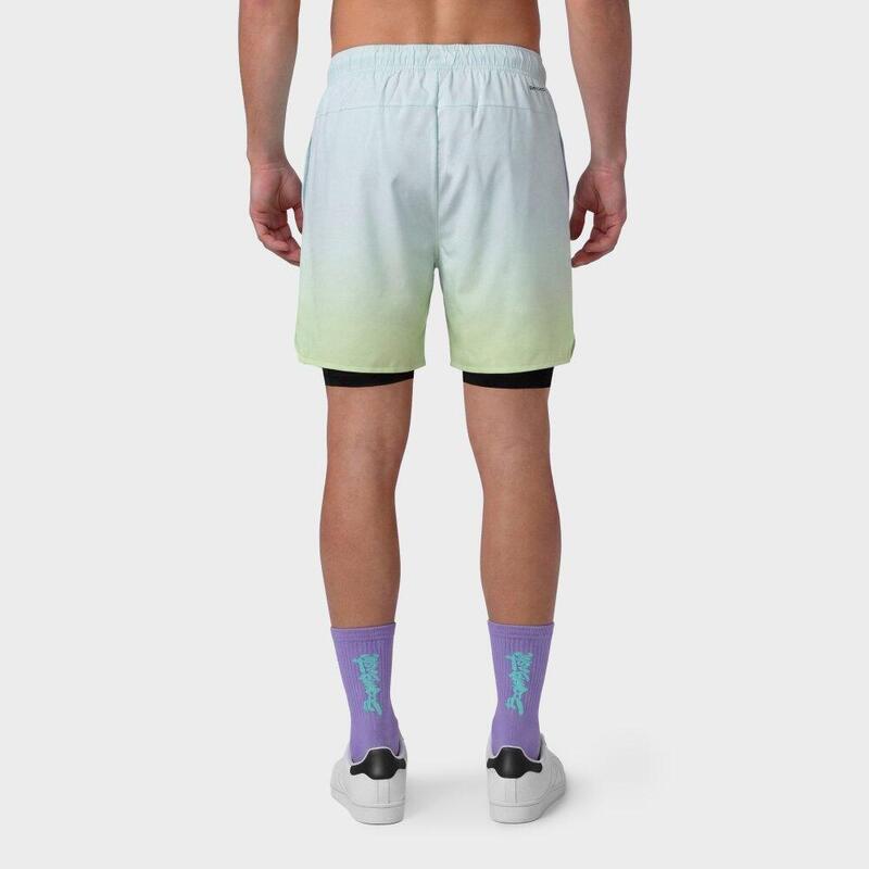 Boombastic men’s 2-in-1 layered shorts BBC Clap Green Verde